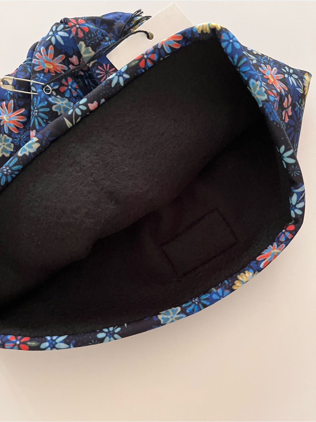 Nwt Skida Alpine Fleece Lined Hat, Blue Floral Beanie - Adult S/M — image 2 of 6